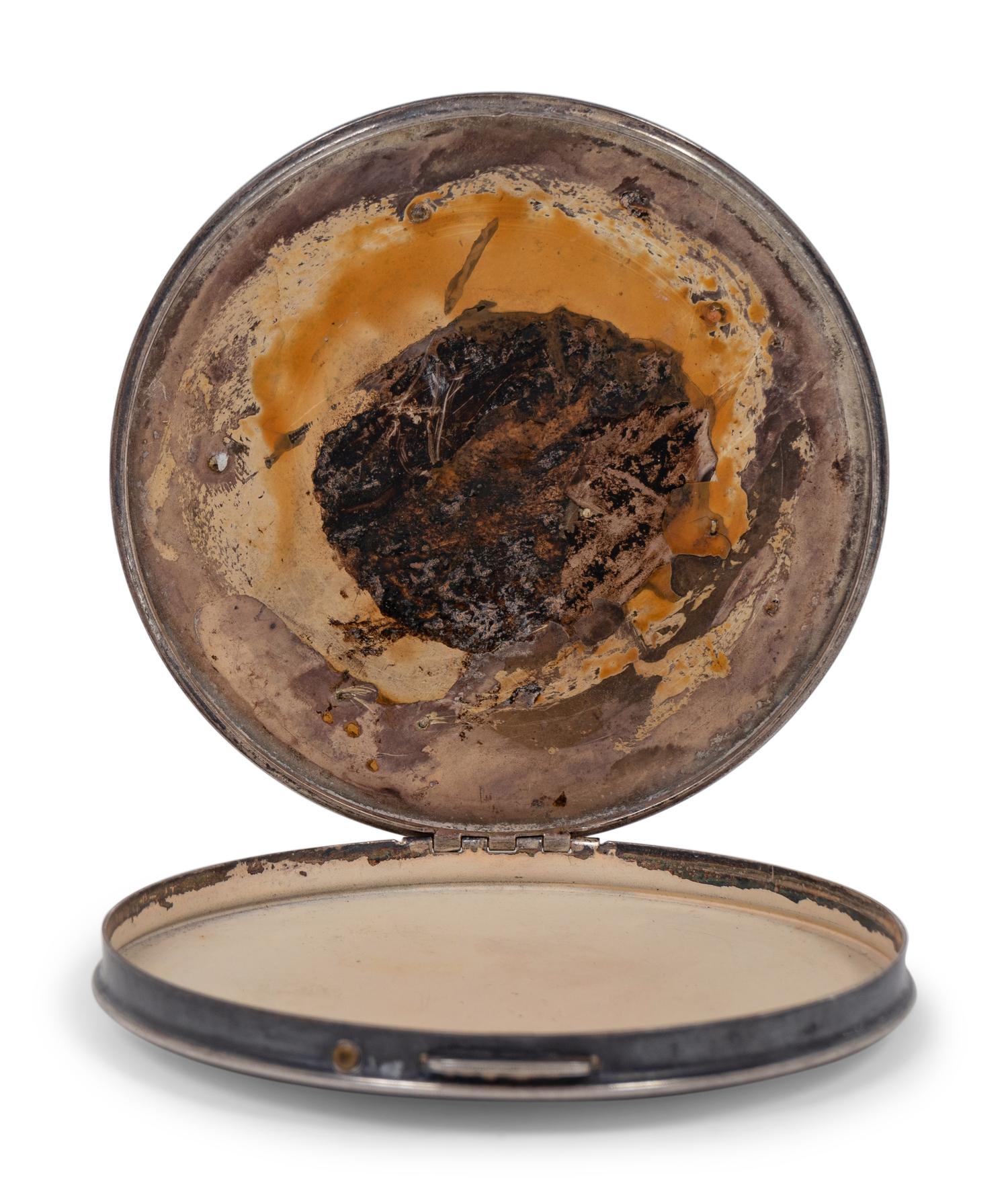 A Jimmie Wilson Baseball Career Achievement Sterling Silver Compact Presented to his Daughter Jane,