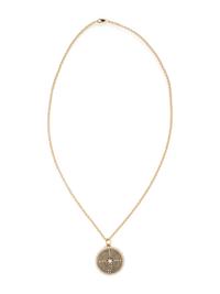 YELLOW GOLD AND DIAMOND LABYRINTH PENDANT NECKLACE