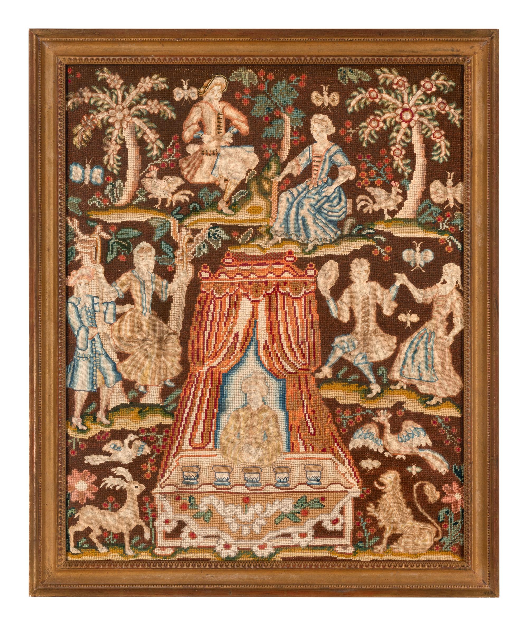 An English Needlepoint Panel