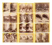 [WESTERN AMERICANA]. HILLERS, John K. (1843-1925), photographer. A group of 104 Powell Expedition stereoviews, highlighted by a view of the photographer's camera.