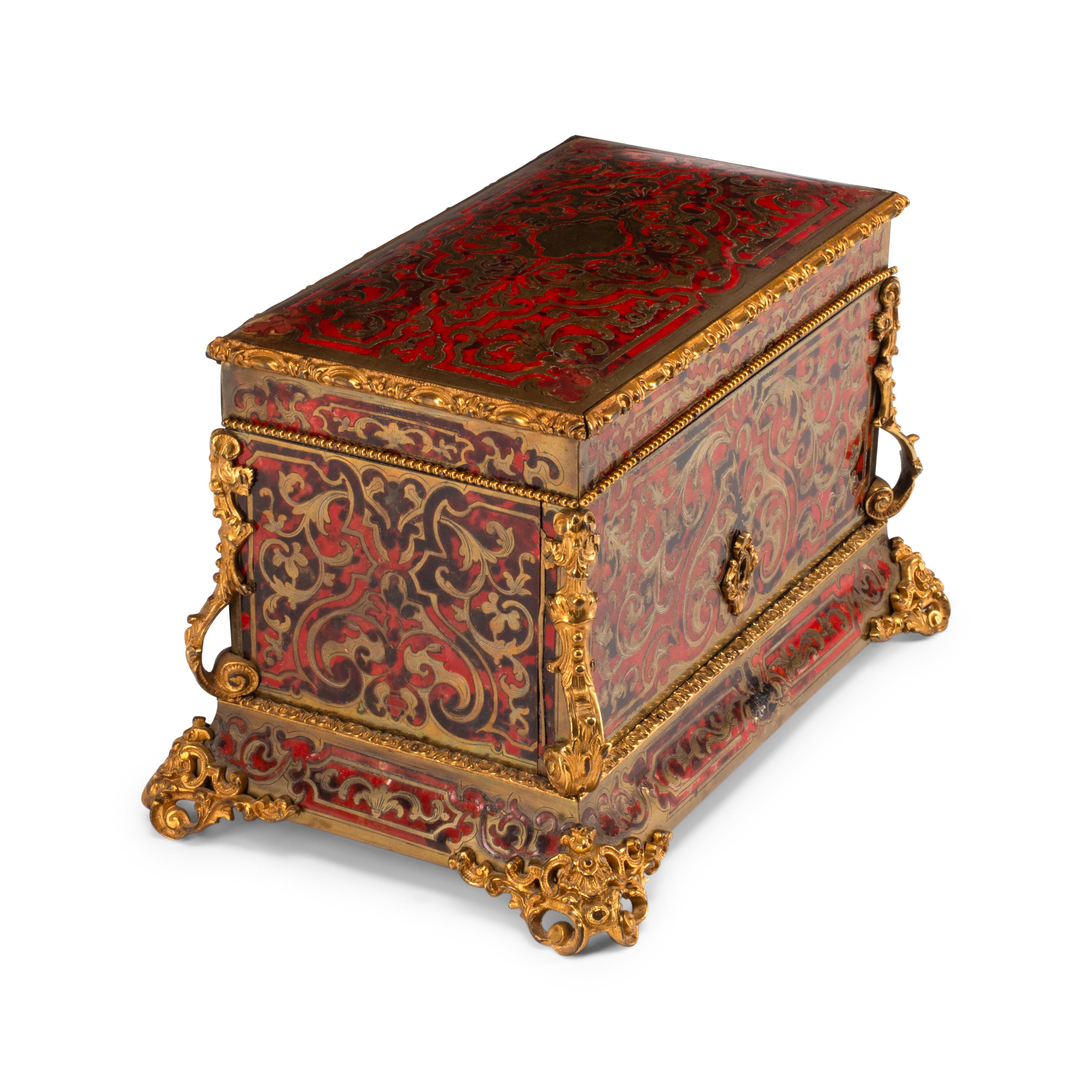 A French Boulle Marquetry Jewelry Box