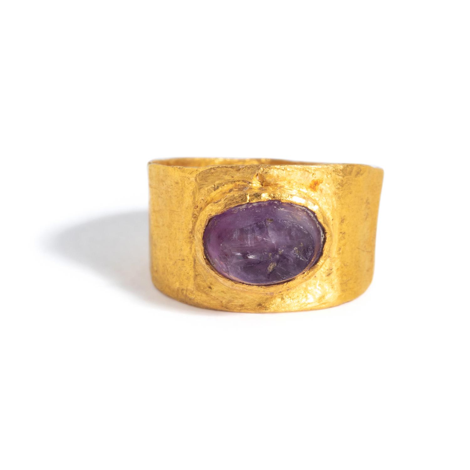 A Roman Gold and Ameythyst Child's Ring