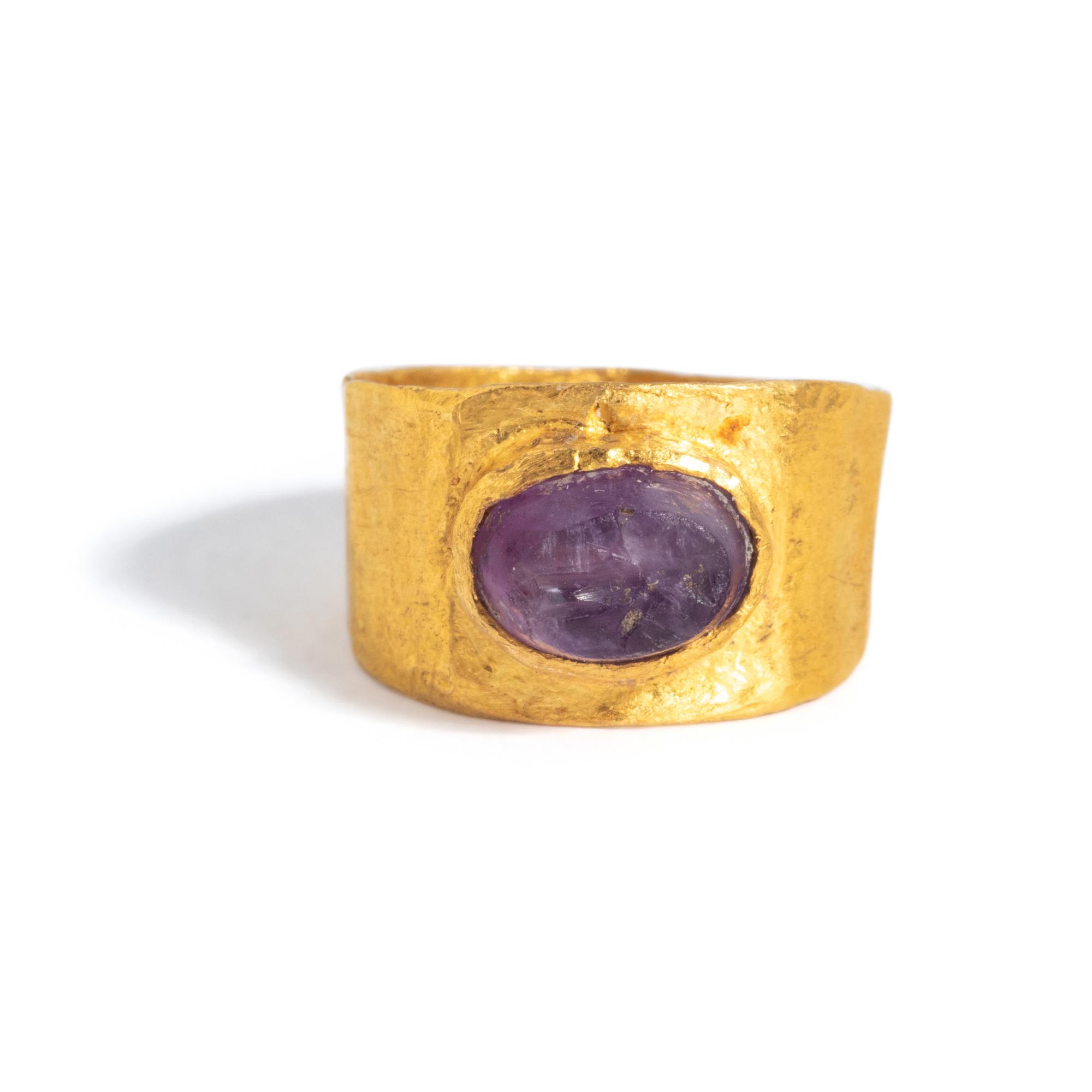 A Roman Gold and Ameythyst Child's Ring