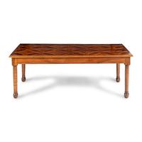 A Diminutive Neoclassical Style Parquetry Center Table