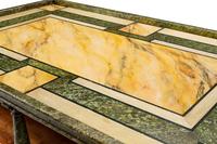 A Continental Faux Marble Painted Three-Tier Portfolio Table
