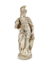 A Carved Stone Figure of a Roman Soldier — 20TH CENTURY