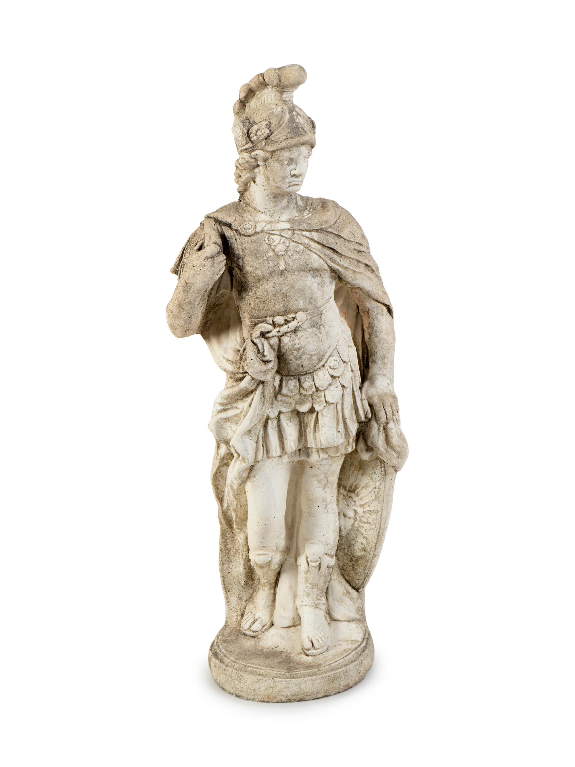 A Carved Stone Figure of a Roman Soldier — 20TH CENTURY