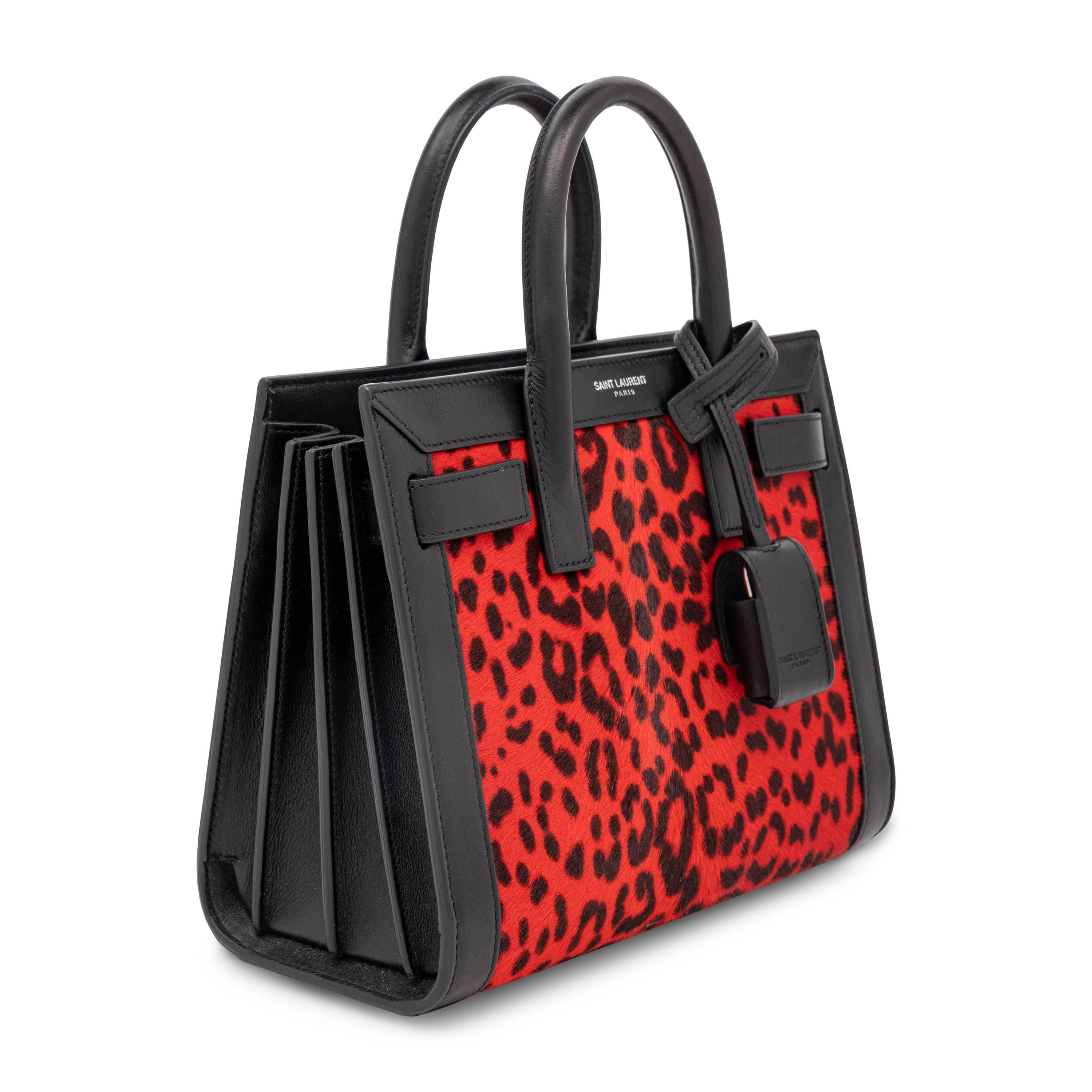 Saint Laurent, Nano Sac du Jour in Cheetah-Print Pony Hair & Leather