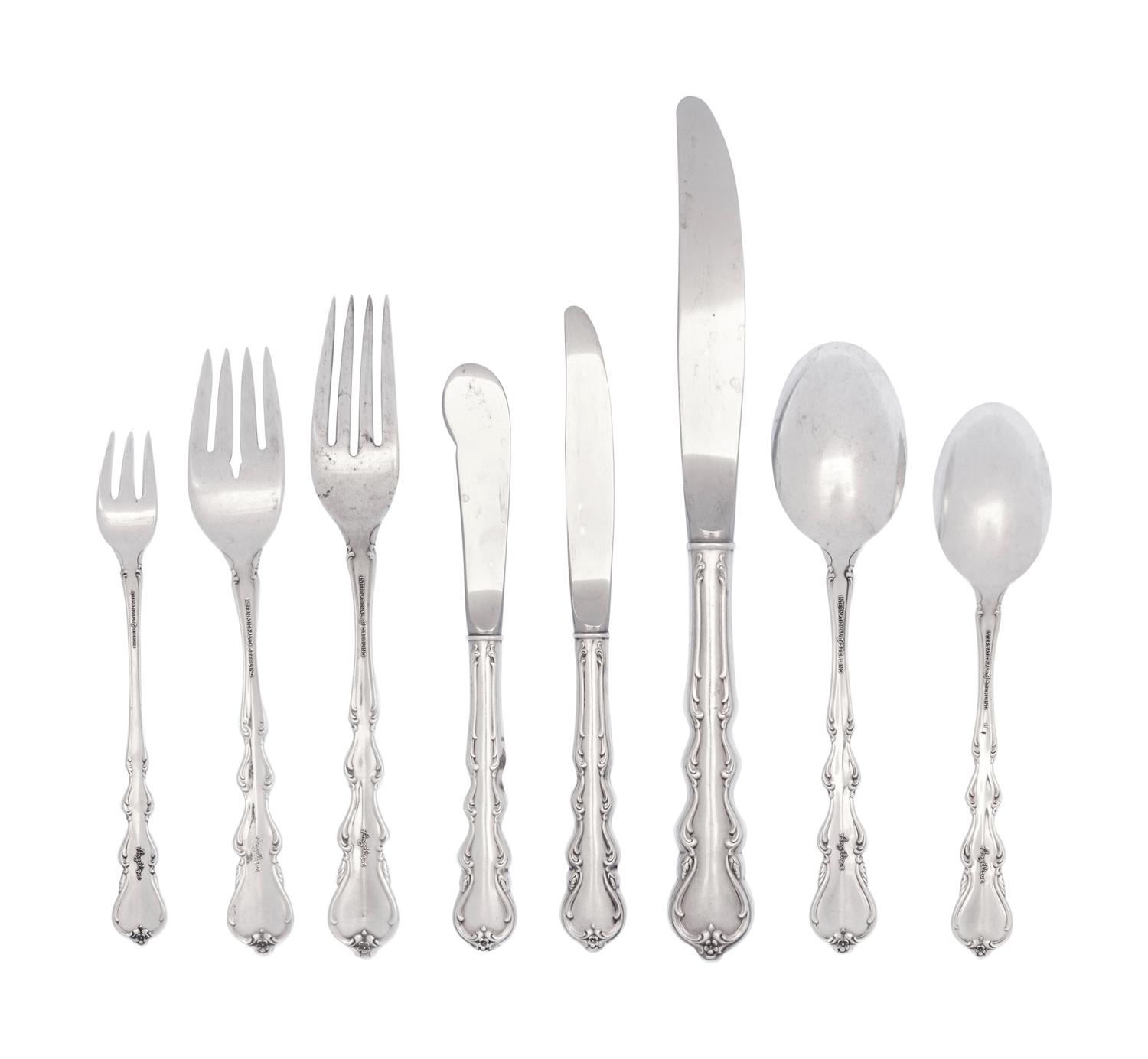 An American Silver Flatware Service