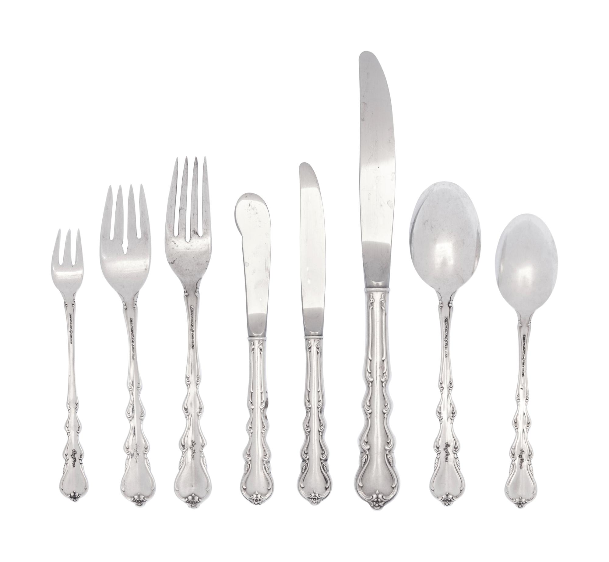 An American Silver Flatware Service