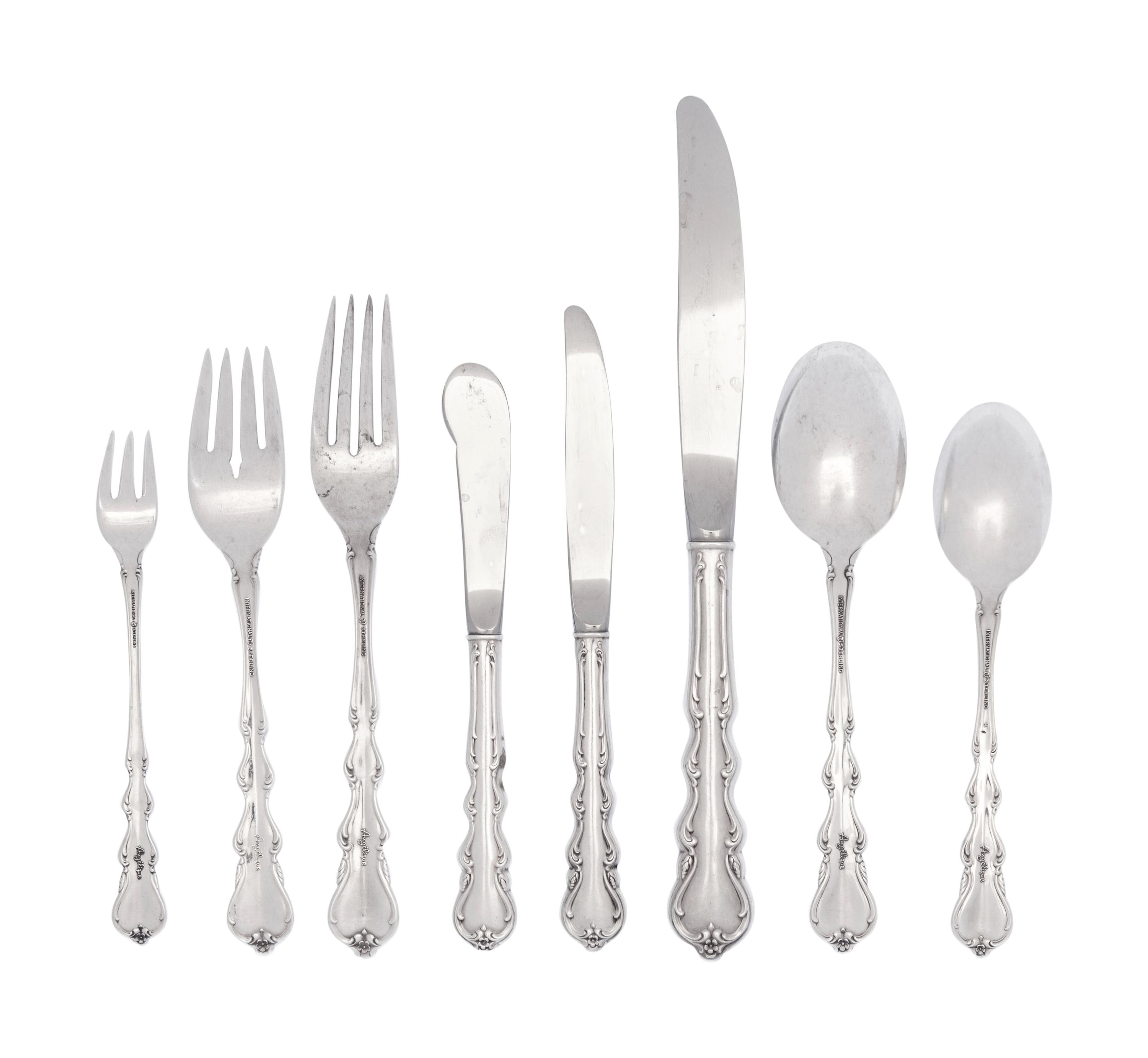 An American Silver Flatware Service