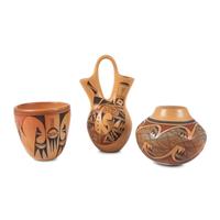 Trio of Hopi Pottery Vases