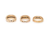 COLLECTION OF YELLOW GOLD AND DIAMOND RINGS