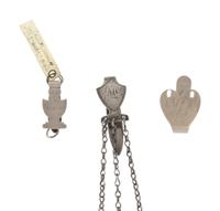 An American Silver Chatelaine Clip and Chains