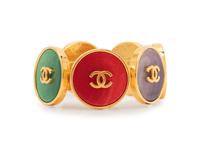 Chanel Goldtone Medallion Cuff, 1980-90s