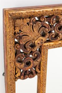 A Spanish Baroque Style Giltwood Mirror