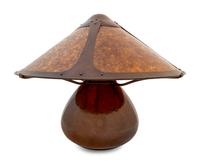 Arts and Crafts Gourd Table Lamp Aurora Studios, New York, USA