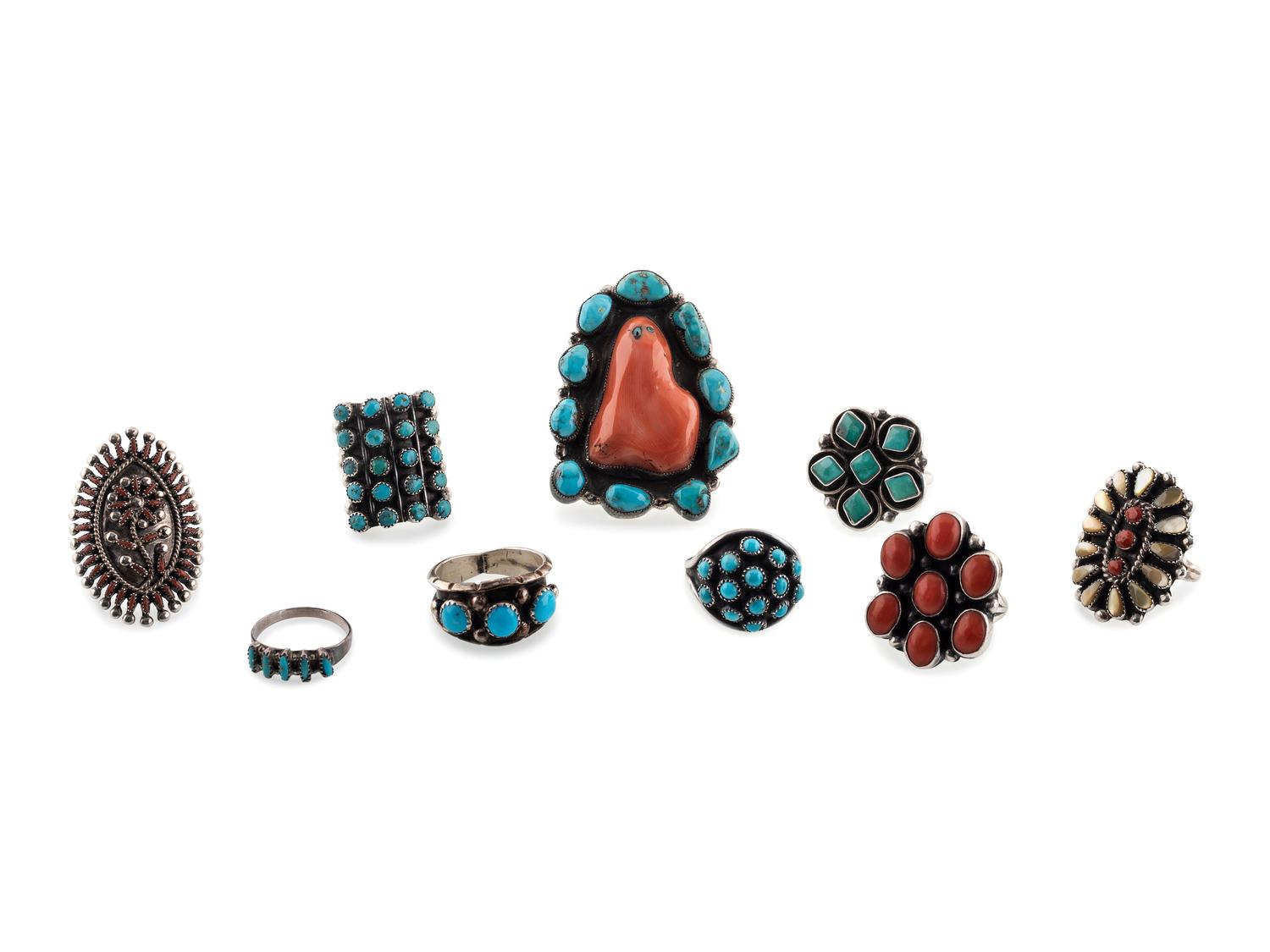 Navajo and Zuni Cluster Rings