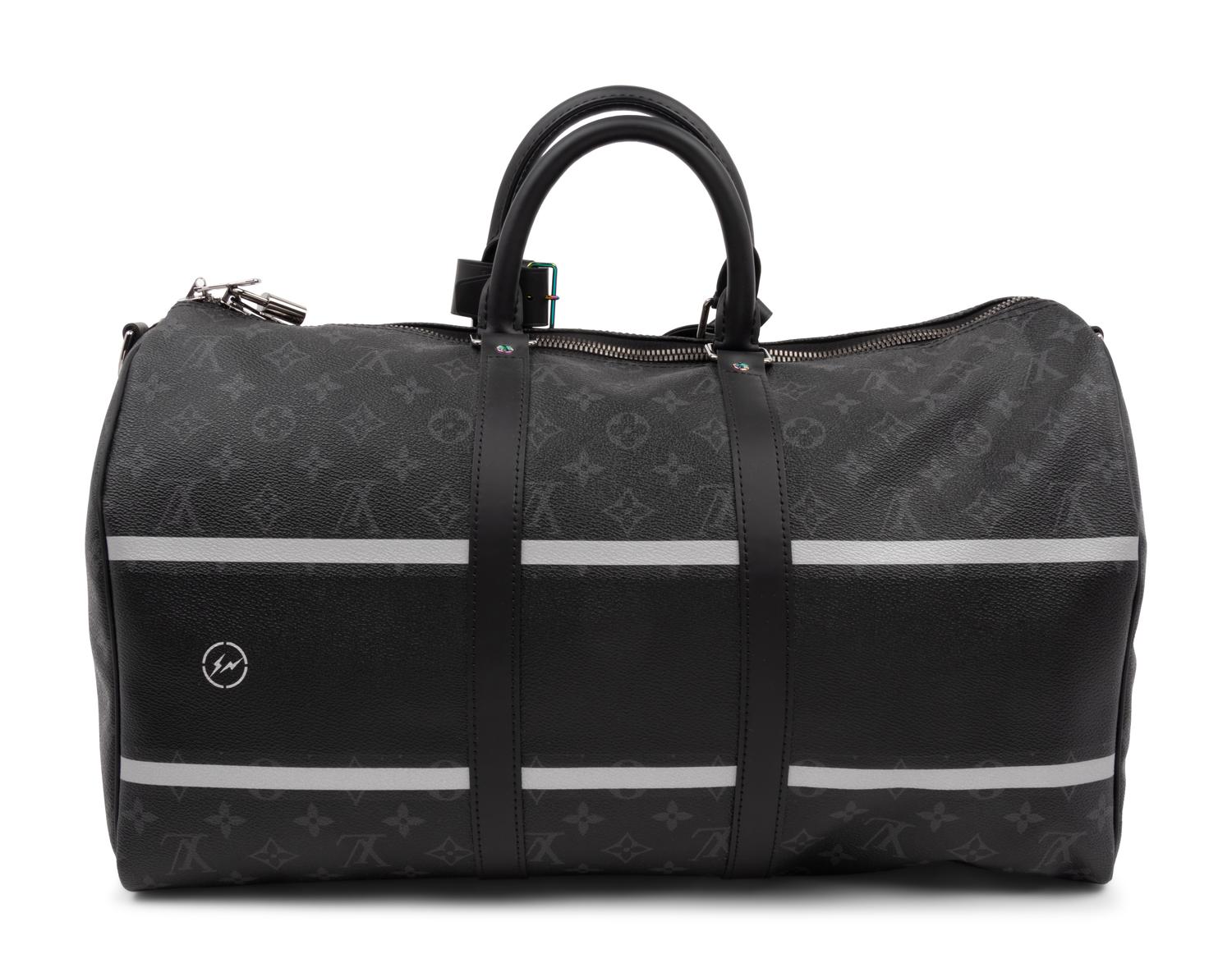 Louis Vuitton Keepall Bandoulière 45 in Monogram Eclipse Canvas, Flash Fragment, Fujiwara X Fragment, Fall Winter 2017