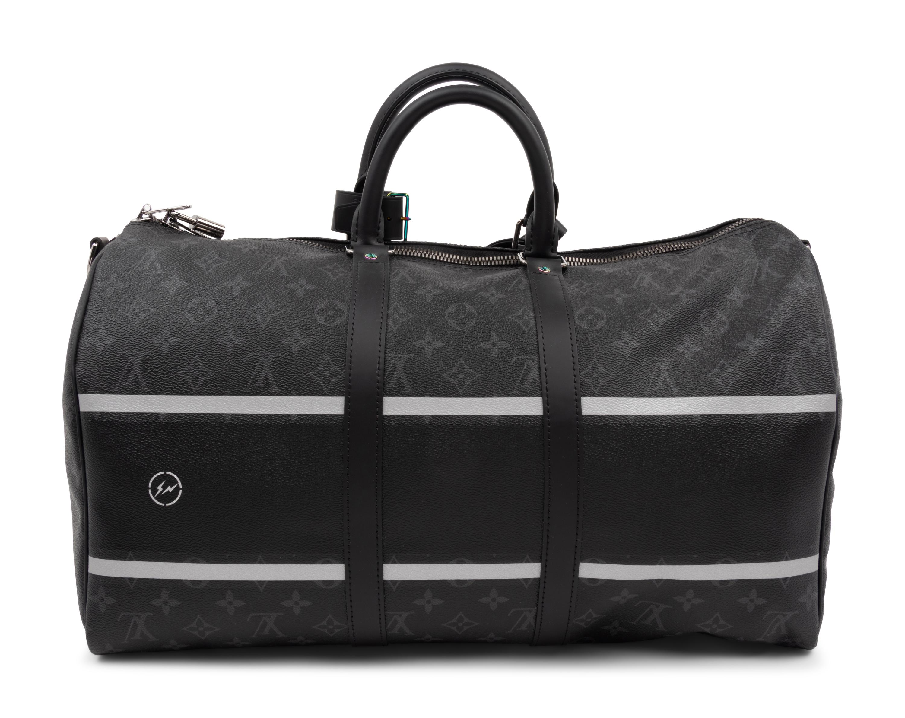 Louis Vuitton Keepall Bandoulière 45 in Monogram Eclipse Canvas, Flash Fragment, Fujiwara X Fragment, Fall Winter 2017