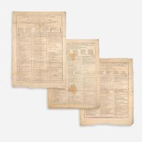 [Americana] [Harvard College] Group of 3 Harvard College Graduation Theses Broadsides