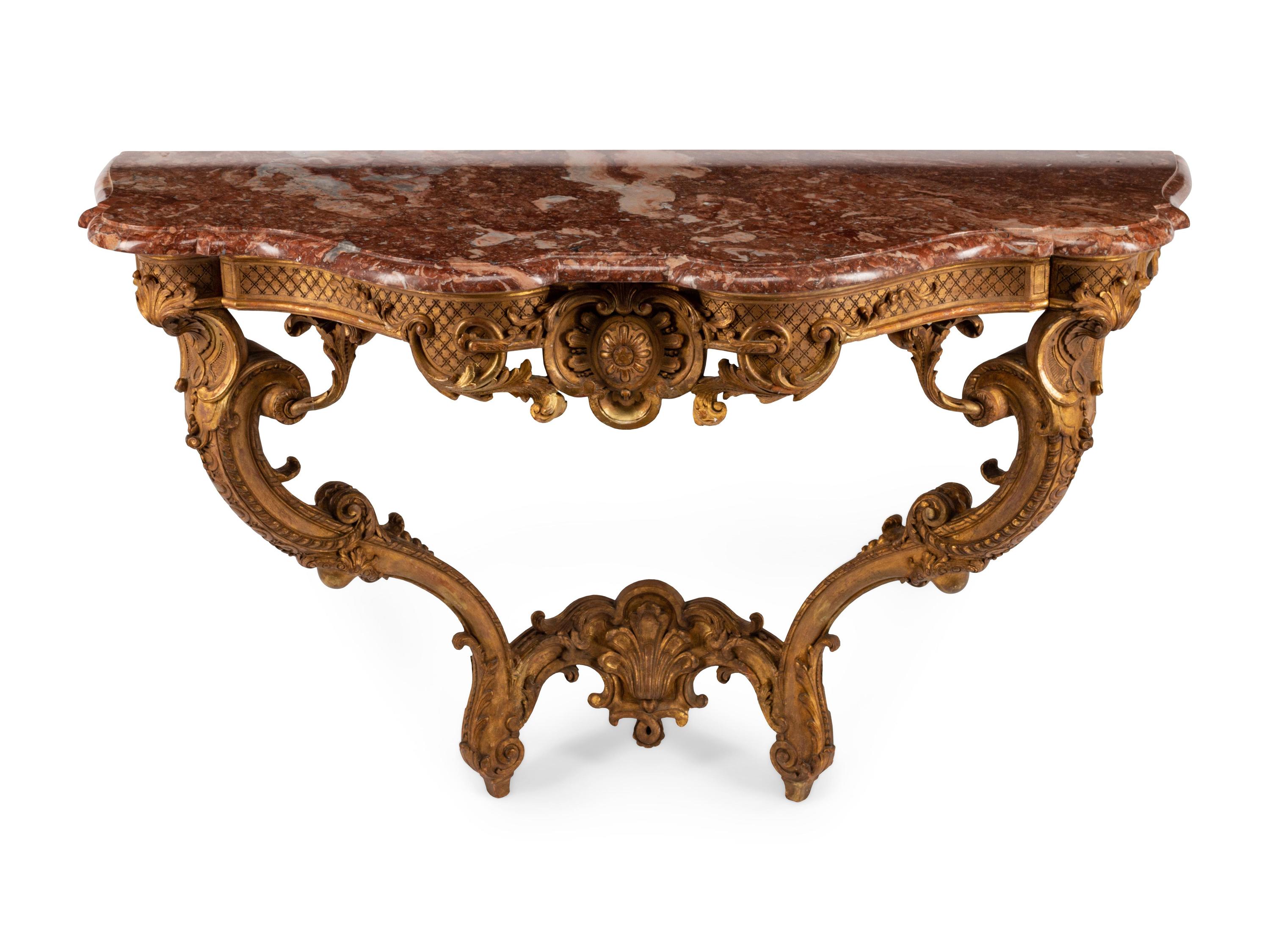 A Continental Giltwood Console Table