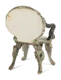 A Pair of Venetian Style Painted "Grotto" Armchairs