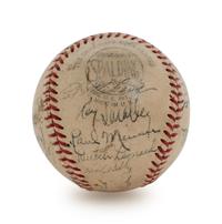 A 1951 Chicago Cubs Team Signed Baseball, 28 Signatures, Including Chuck Connors (BAS Beckett Authentication Services Certified),