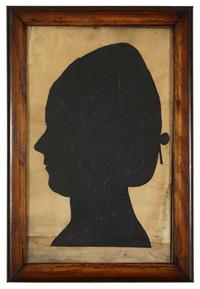 Life-sized silhouette of Sarah (Sally ) Wister ( 1761-1804) philadelphia, pa, early 19th century