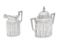 An American Silver Creamer and Sugar Set