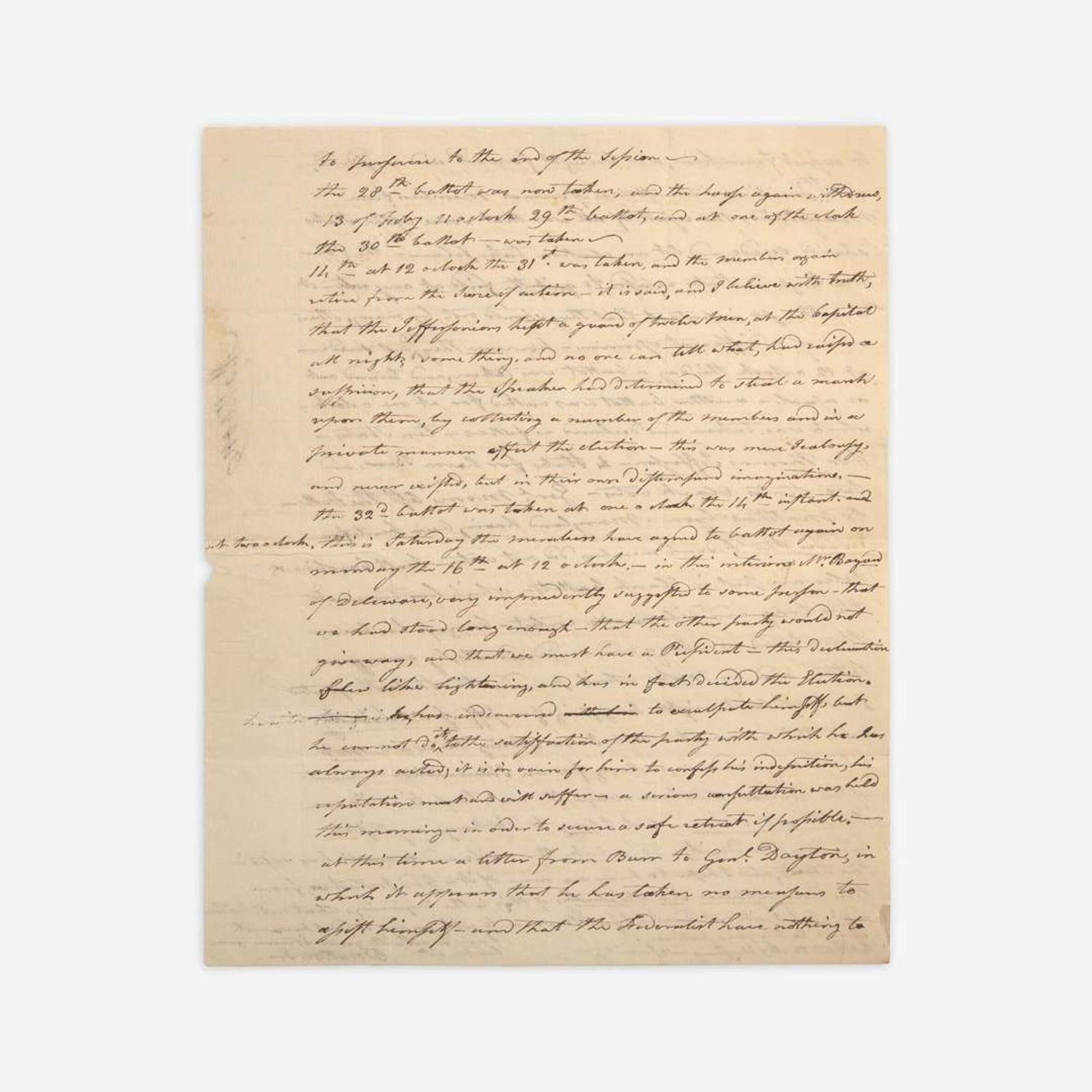 [Jefferson, Thomas] Mattoon, Ebenezer Group of 3 Autograph Letters, signed