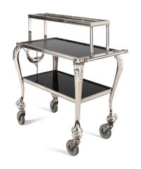 A Silver-Plate Drinks Trolley
