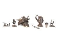 A Group of Six South and Central American Silver and Silvered-Metal Articles
