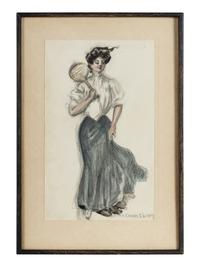 Woman Dressed in a Naval Uniform and Woman in a Tennis Outfit (a pair of works)