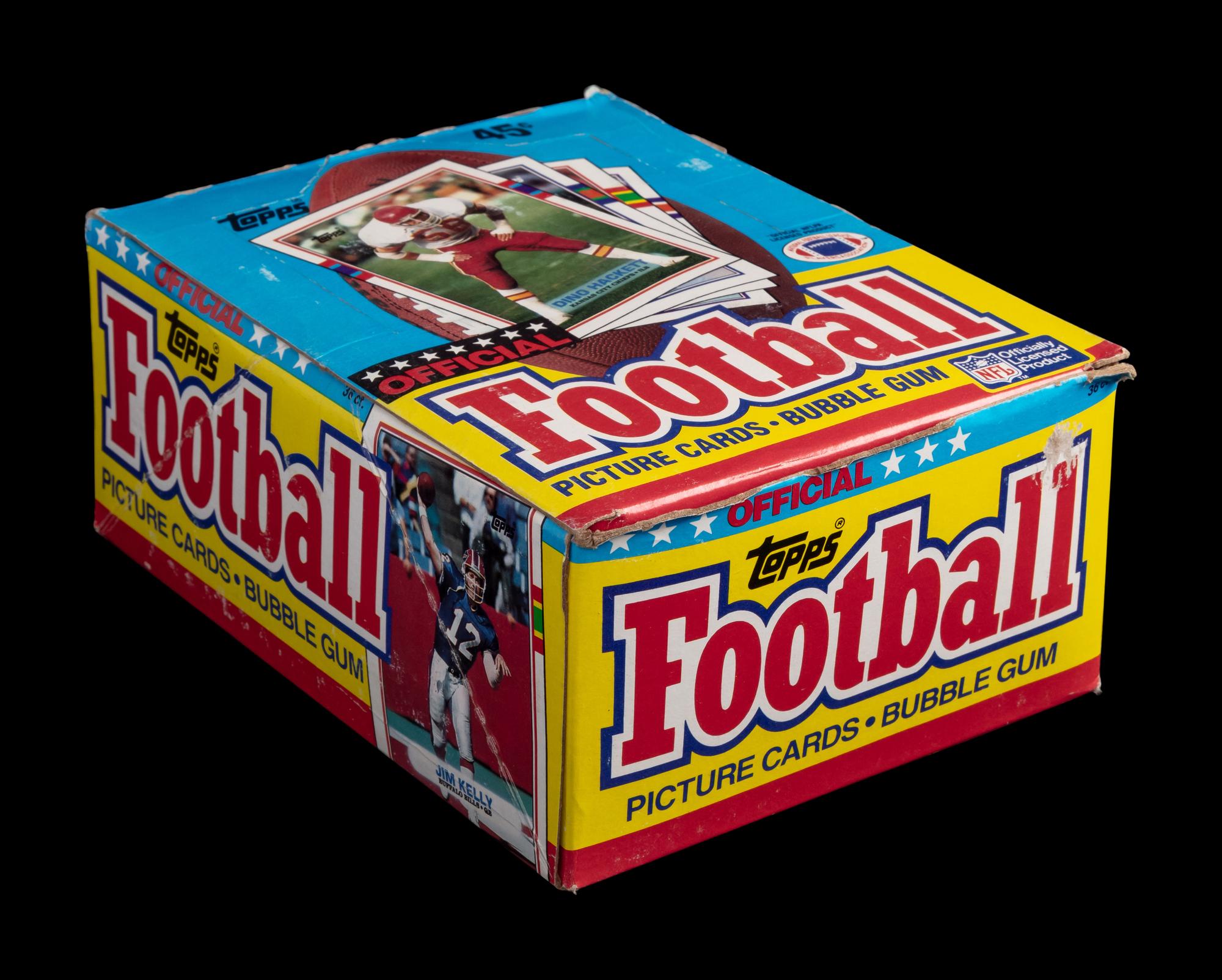 An Unopened Wax Box of 1989 Topps Football Cards