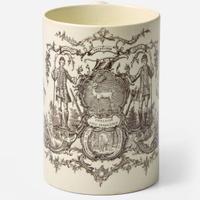 A Wedgwood Transfer-Printed Queensware Mug UK, 1760s