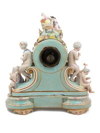 A German Porcelain Mantel Clock