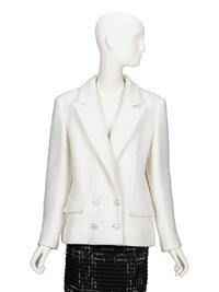 Chanel, White Tweed Tailored Jacket