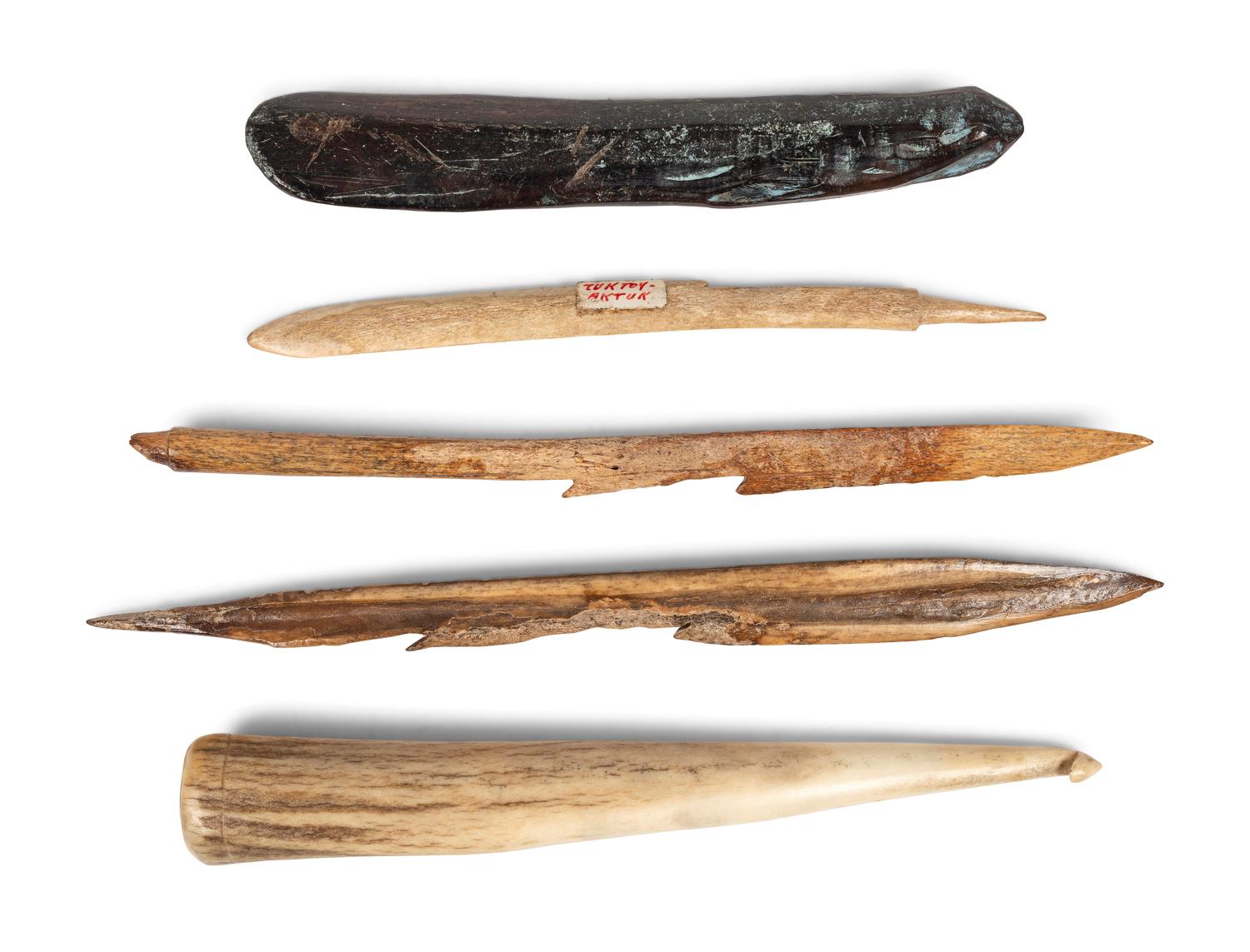 Alaskan Eskimo Bone, Antler, and Fossilized Walrus Ivory Tools and Implements