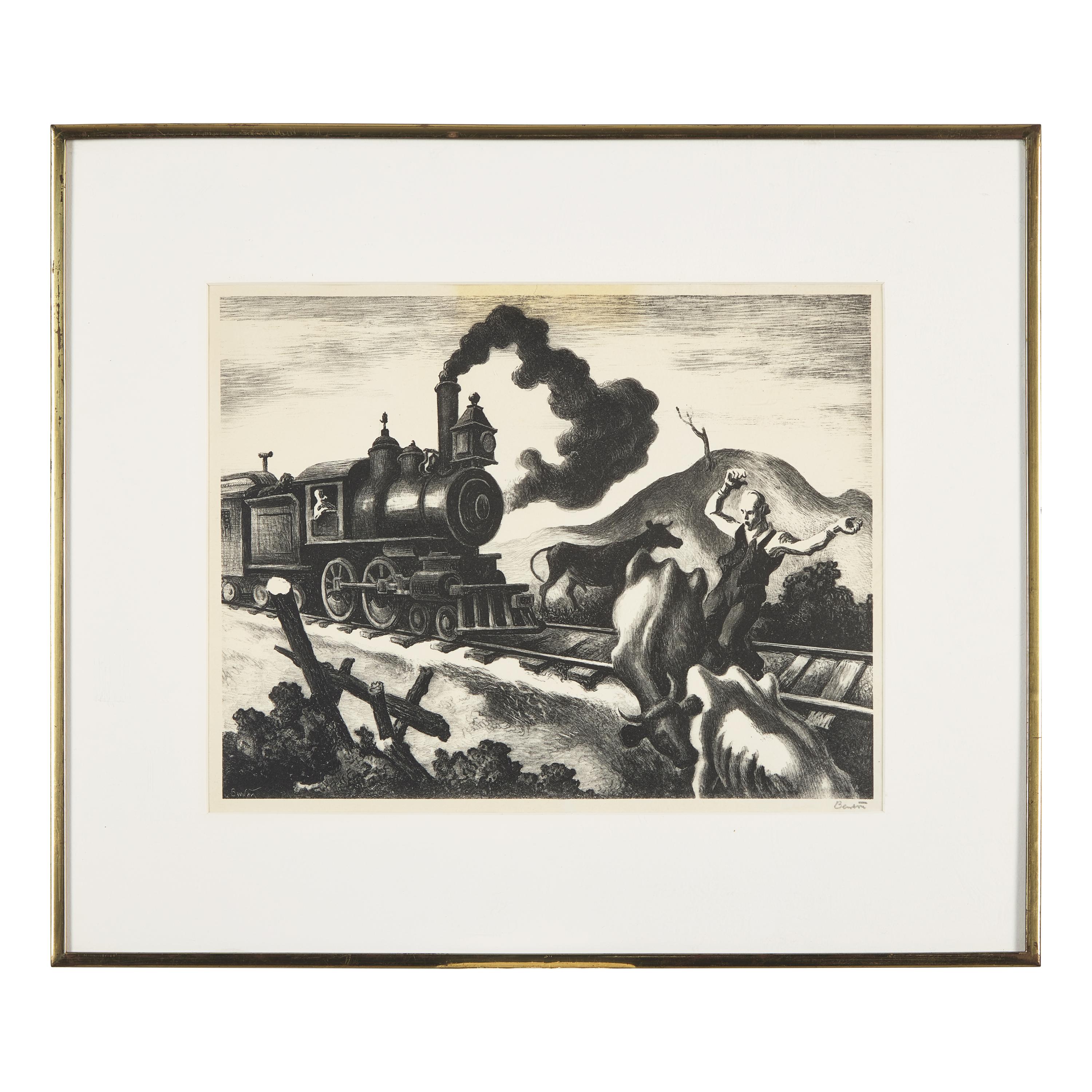 Thomas Hart Benton (American, 1889-1975) — Slow Train Through Arkansas , 1941