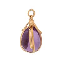 TIFFANY & CO., SCHLUMBERGER, YELLOW GOLD AND AMETHYST EGG PENDANT