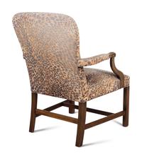 A George III Style Mahogany Library Chair