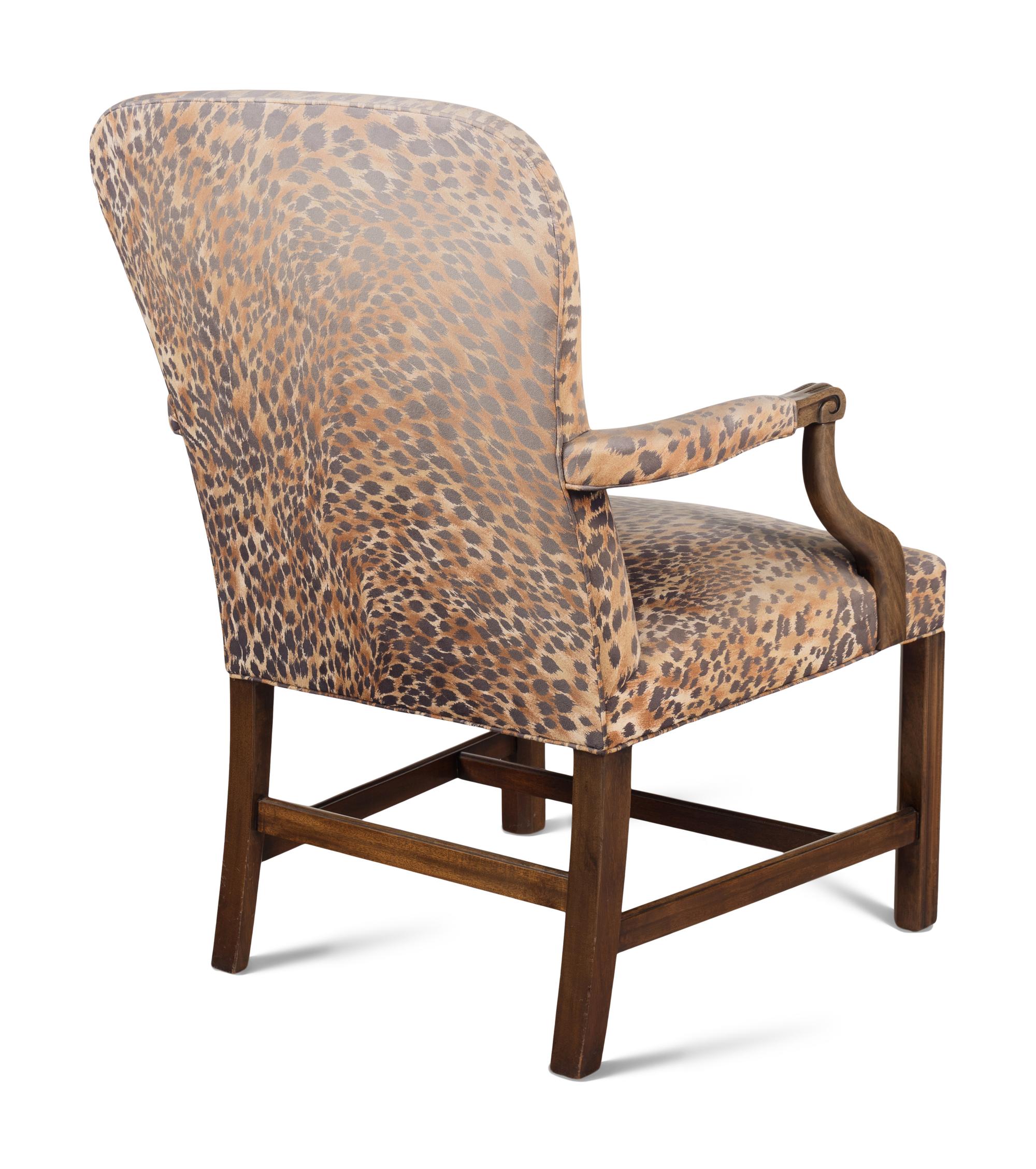 A George III Style Mahogany Library Chair
