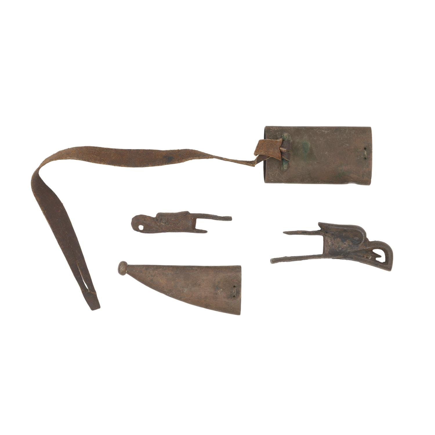 Assorted Dug Relic Condition Eagle Sword Parts and Brass Scabbard Parts