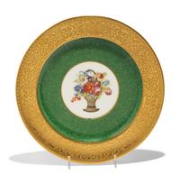 A Set of Twelve Cauldon Porcelain Cabinet Plates