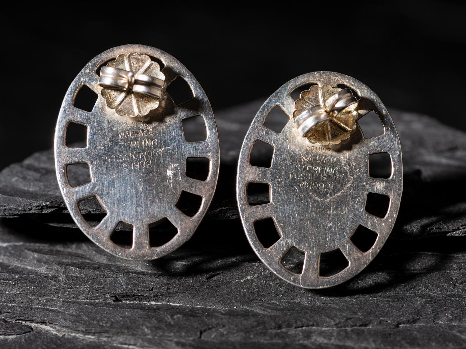 Sterling Silver Maskette Post Earrings, 1992