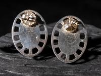 Sterling Silver Maskette Post Earrings, 1992