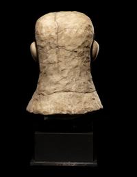 A South Arabian Alabaster Head of a Woman