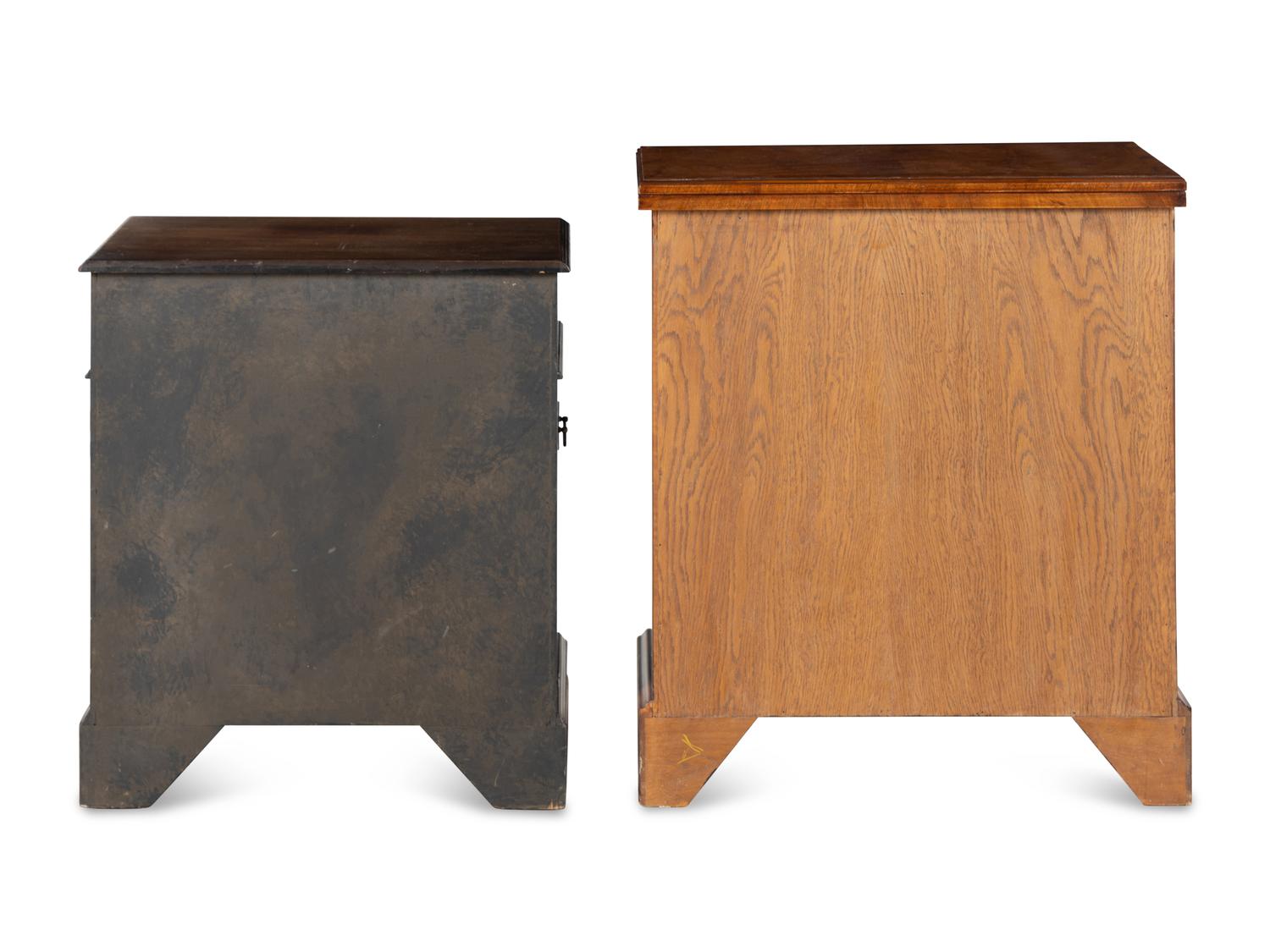Two George III Style Walnut Chests
