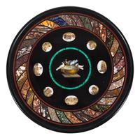 An Italian Micromosaic Table Height 30 1/4 x diameter of top 21 1/4 inches. — 19TH CENTURY